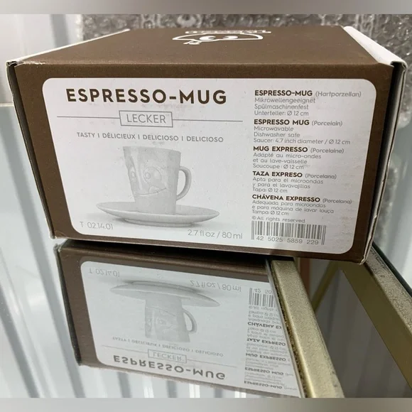 FightEight Tassen Porcelain Espresso Cup Germany New in Box - Picture 3 of 8